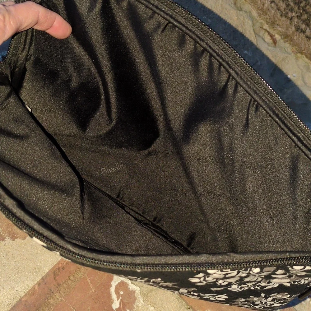 Vera Bradley Floral Black and White Tablet Sleeve With Zip Closure